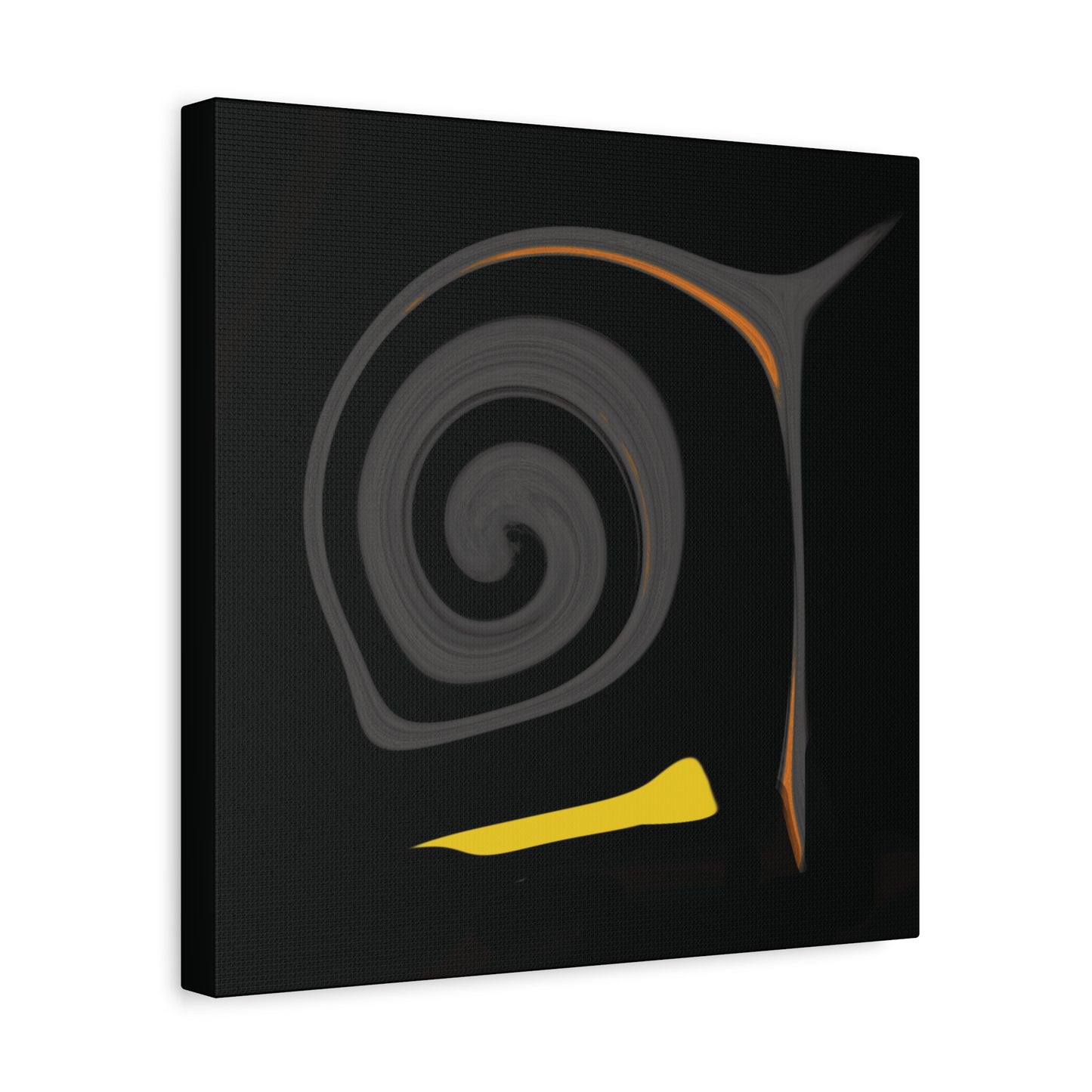 Abstract art piece with a spiral design on a black background