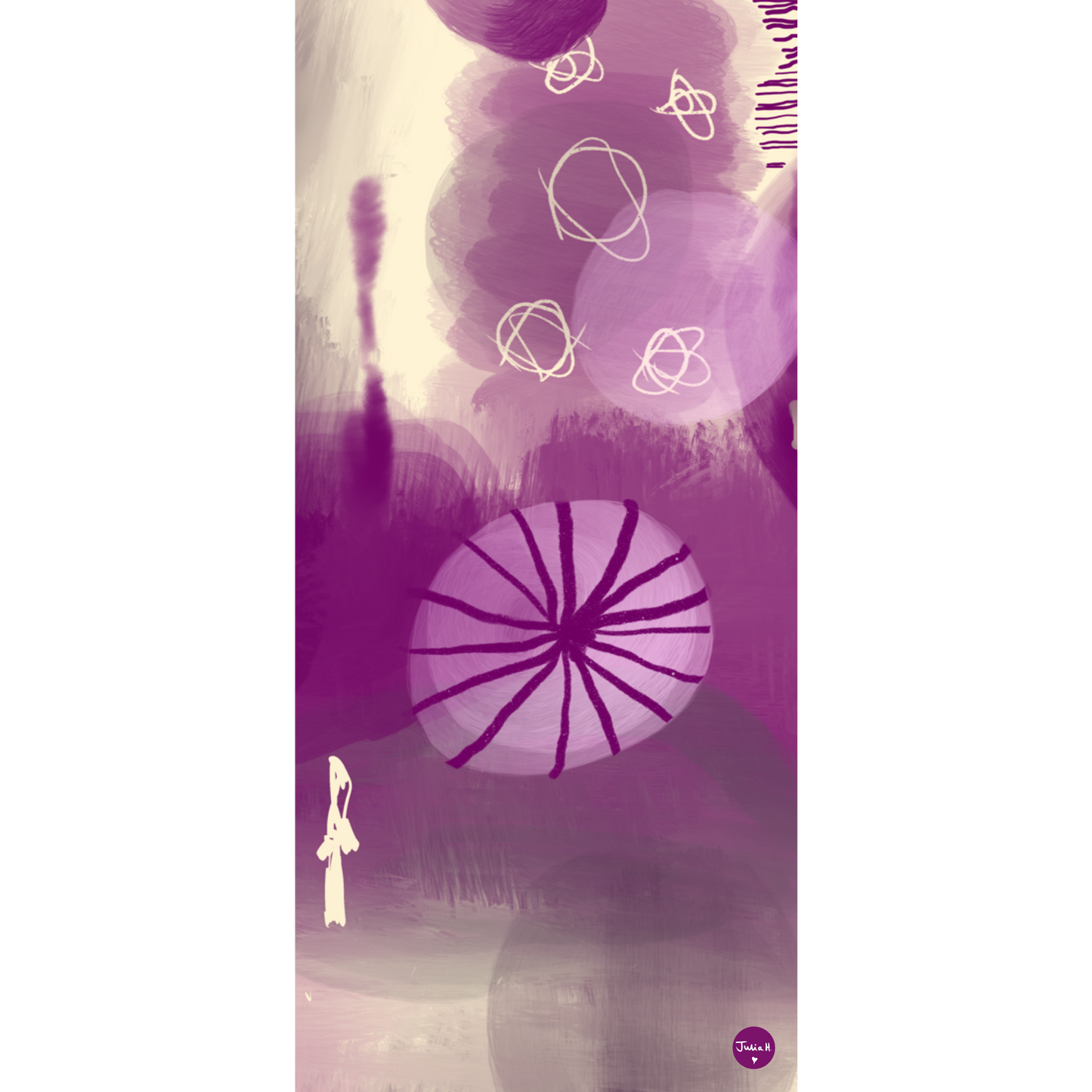 Elegant Purple Abstract Digital Wallpaper