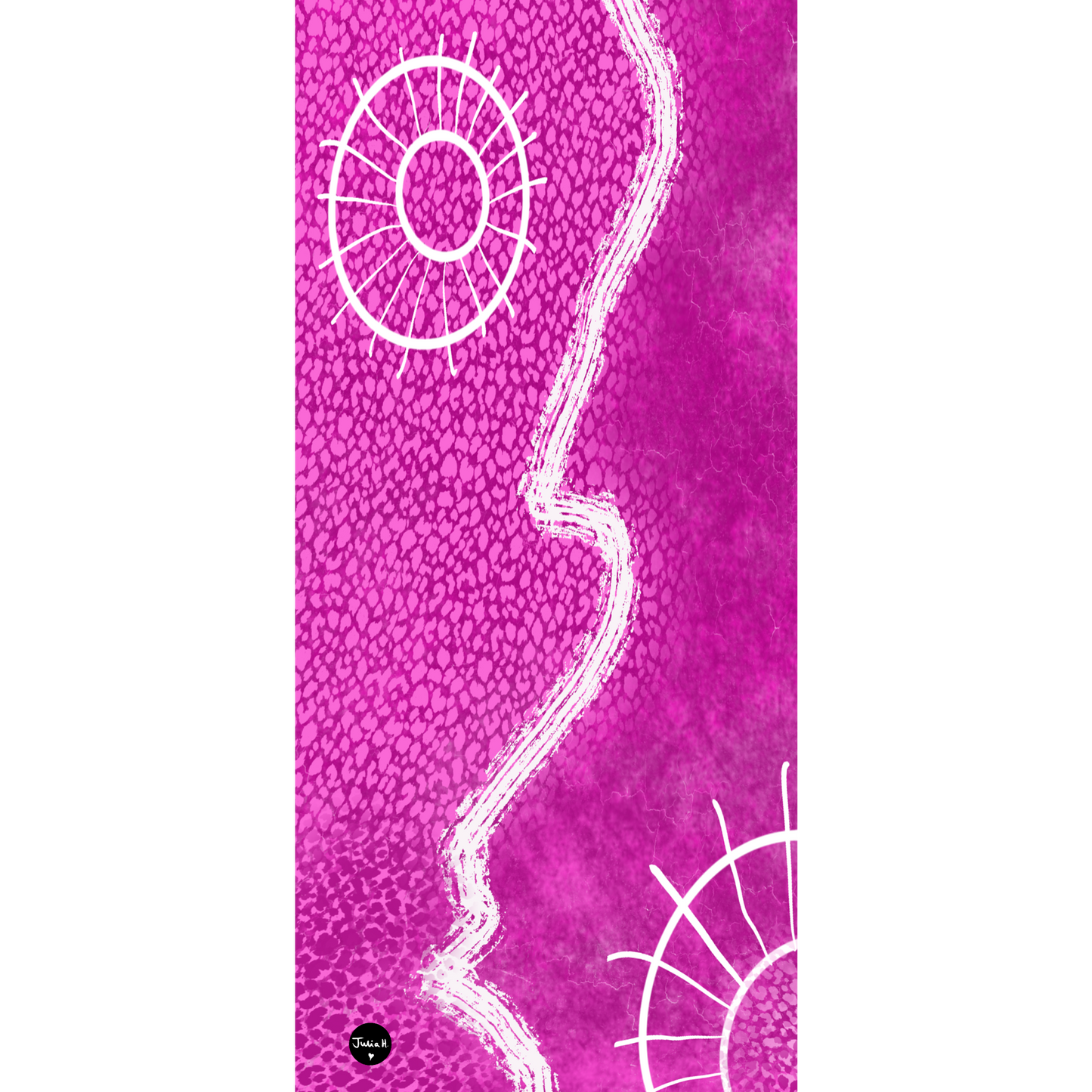 Vibrant Pink Abstract Digital Wallpaper