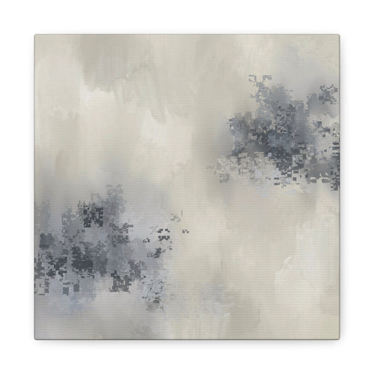 Abstract art piece with a gradient of gray and white tones