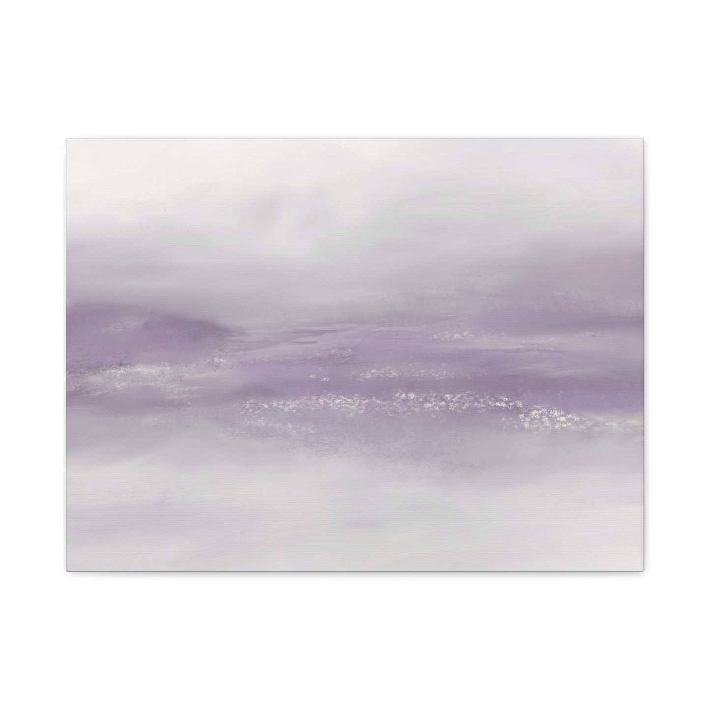 Soft abstract artwork with muted lavender hues.