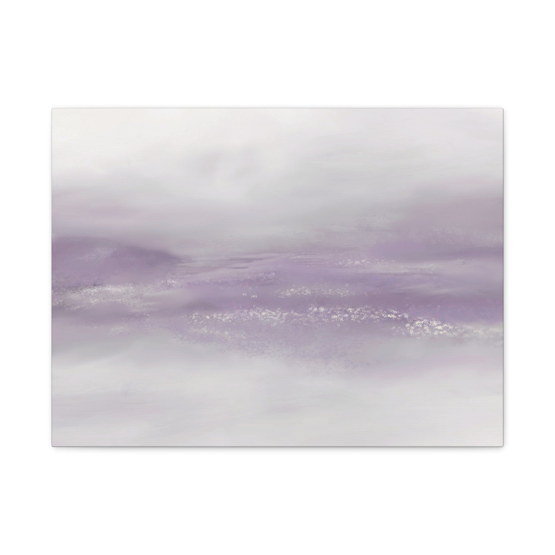 Soft abstract artwork with muted lavender hues.