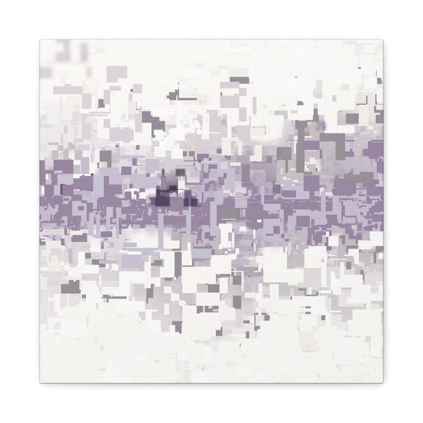 Abstract pattern of purple and gray squares on a white background