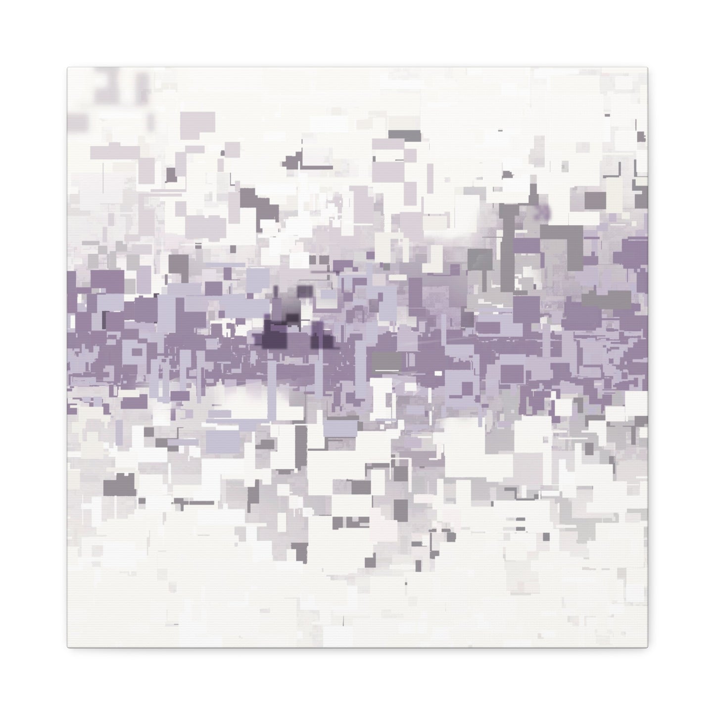 Abstract pattern of purple and gray squares on a white background