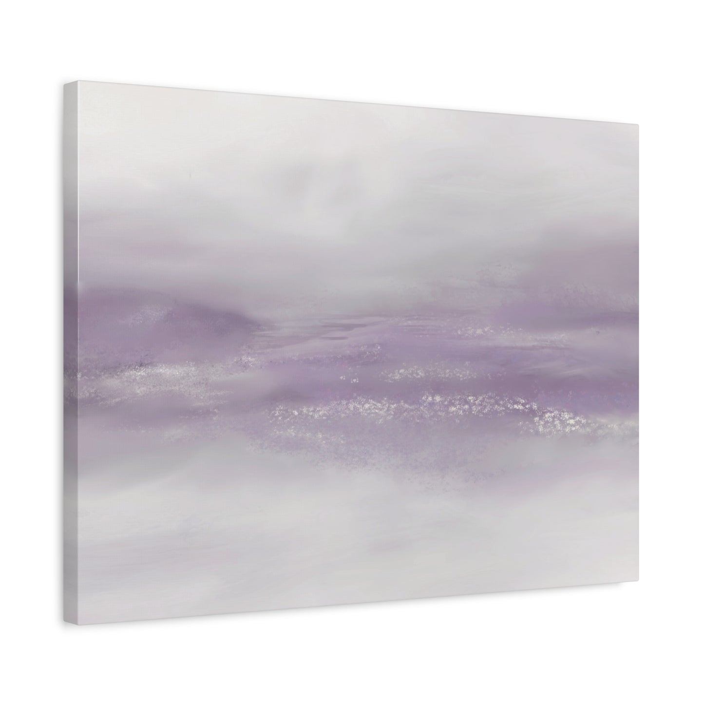 Soft abstract artwork with muted lavender hues and fog-like gradients.