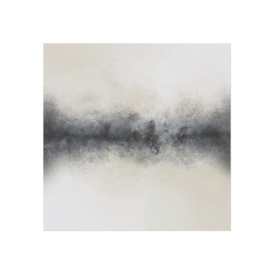 Abstract art with gradient of black, gray, and white on a white background