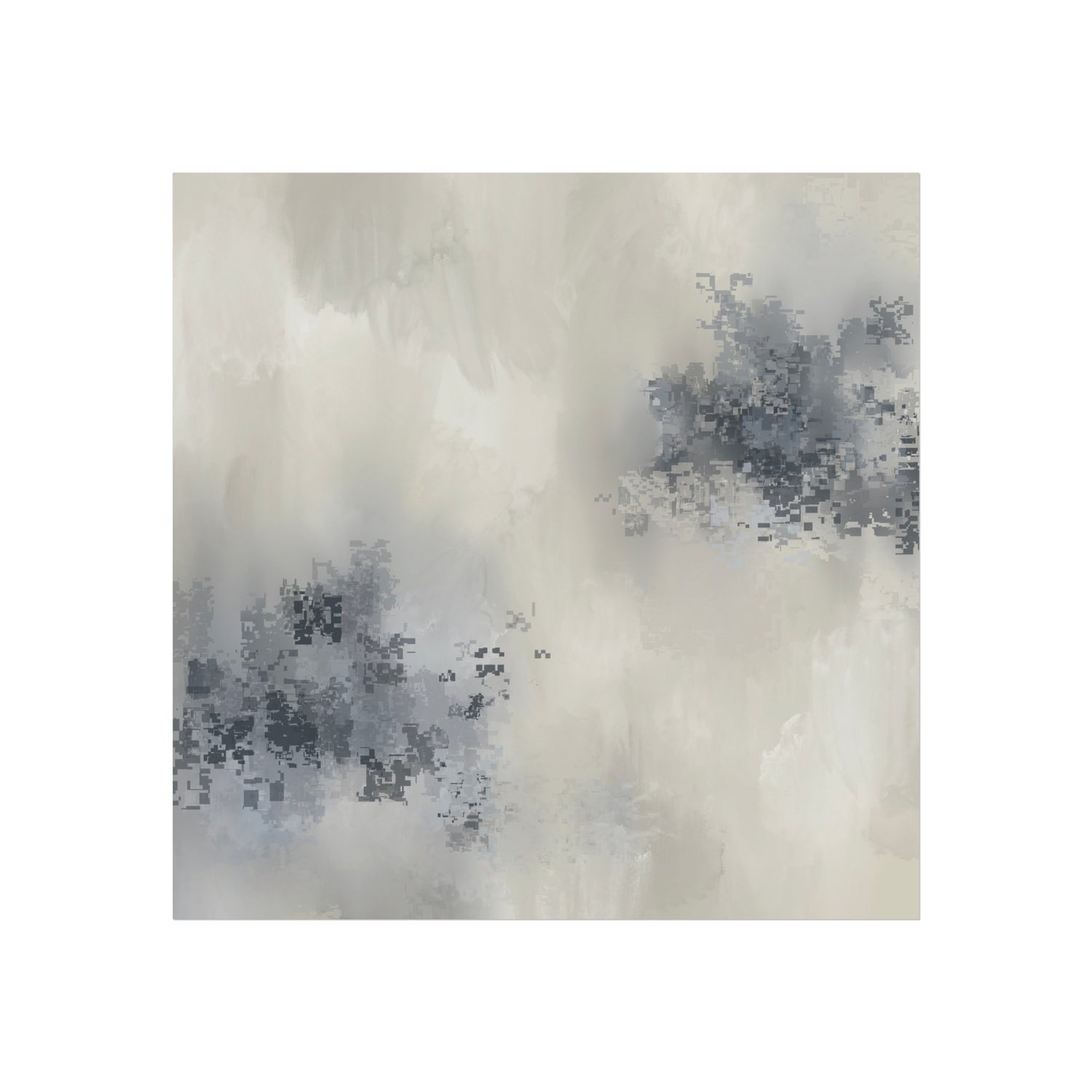 Abstract art piece with layered gradients and soft textures  grey tones.