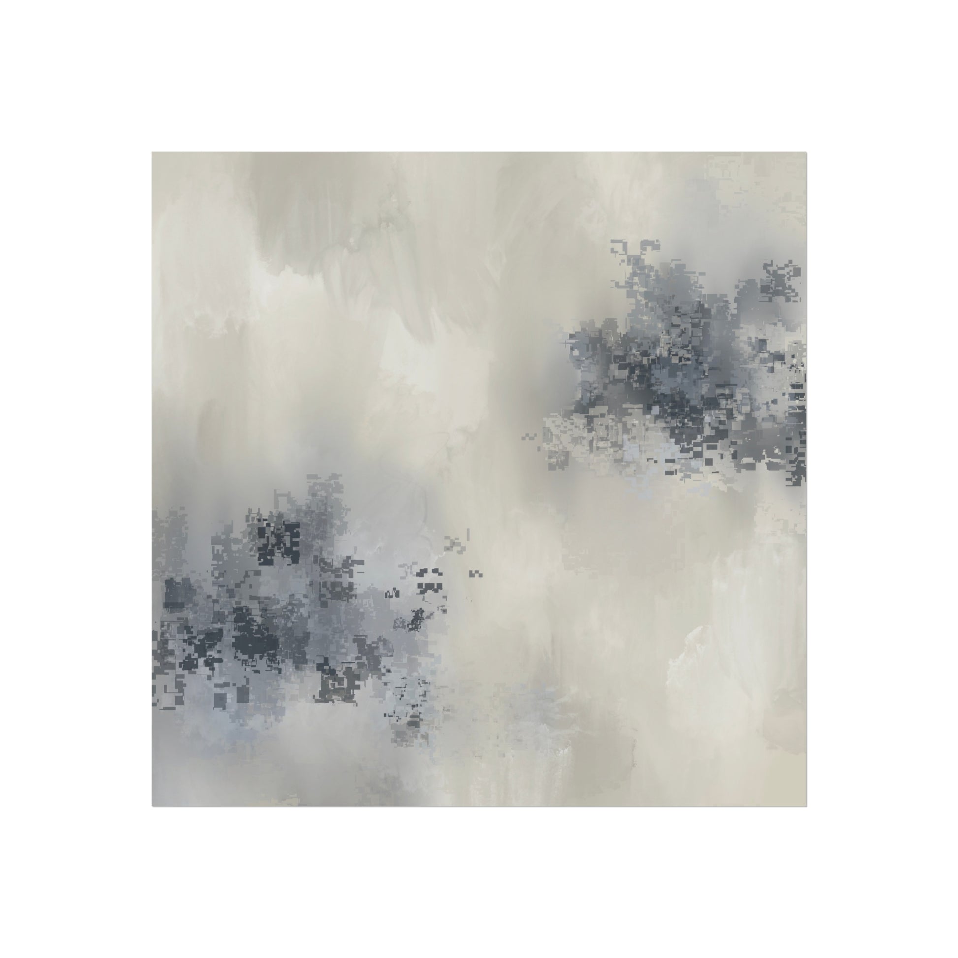 Abstract art piece with layered gradients and soft textures  grey tones.