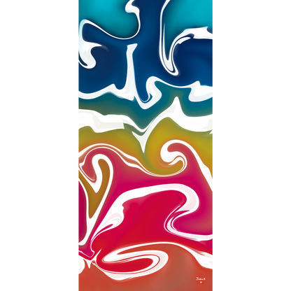 Abstract digital wallpaper - bold fluid design