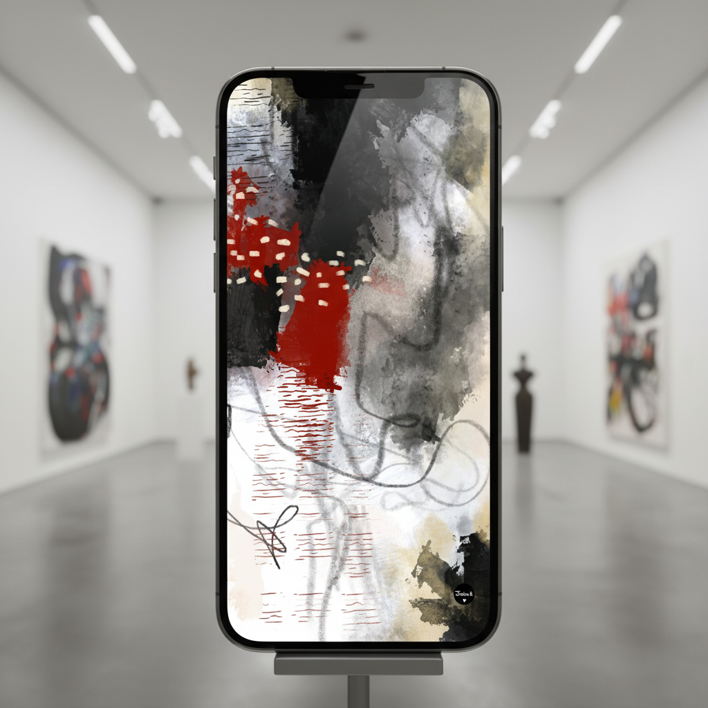 Abstract Expressionist Art on iPhone 17