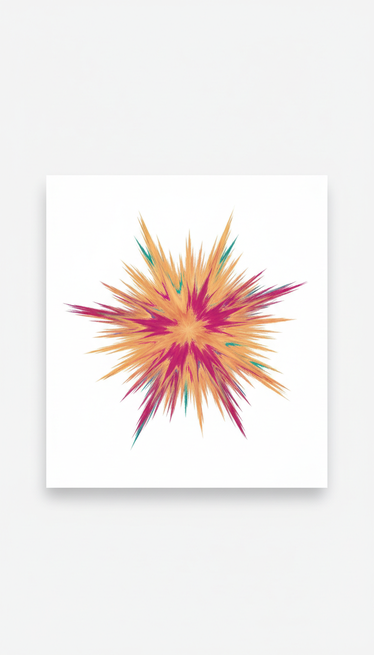 Framed Vivid Fractal Wall Art