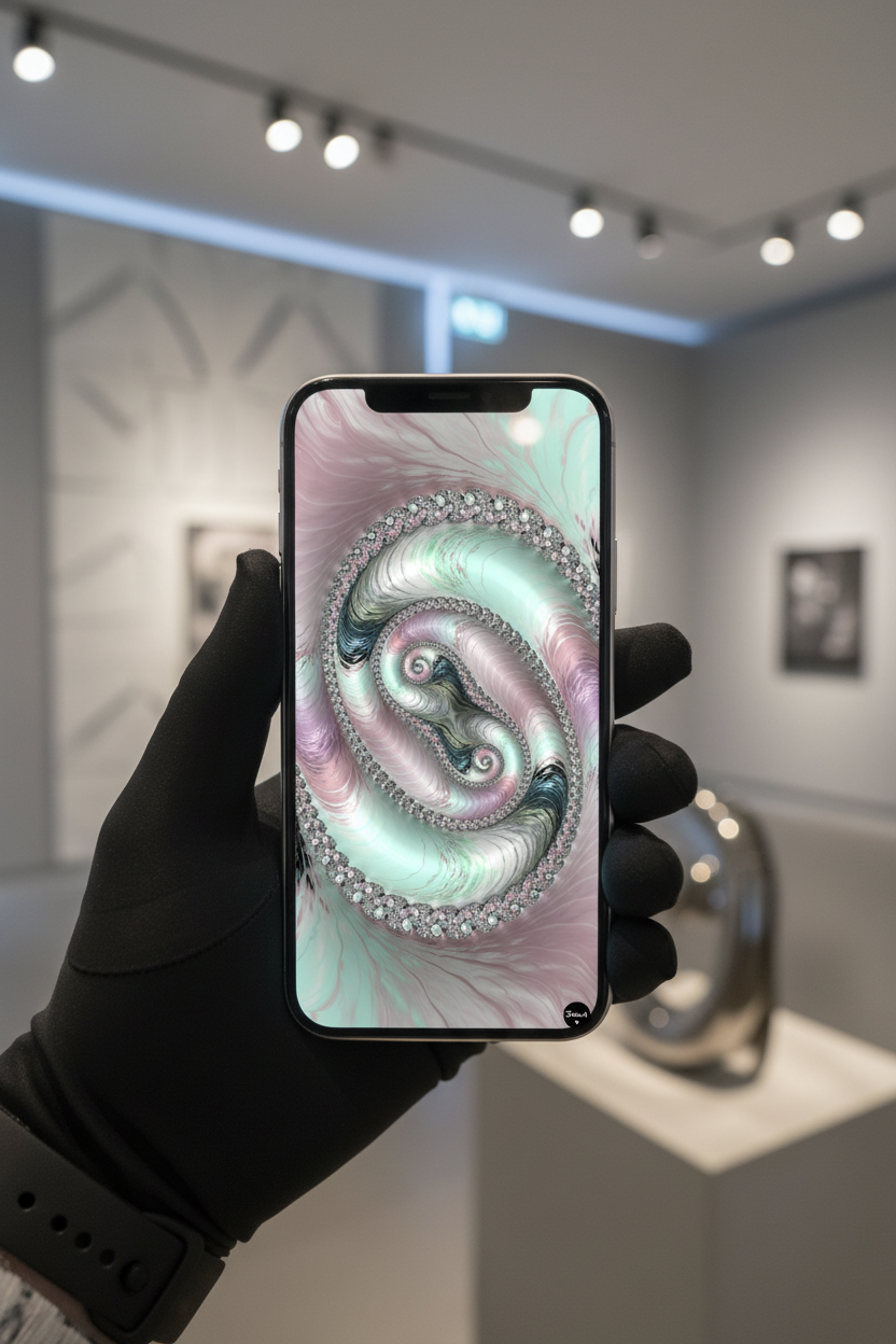 Elegant Abstract Spiral on iPhone 17