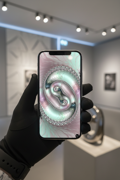 Elegant Abstract Spiral on iPhone 17