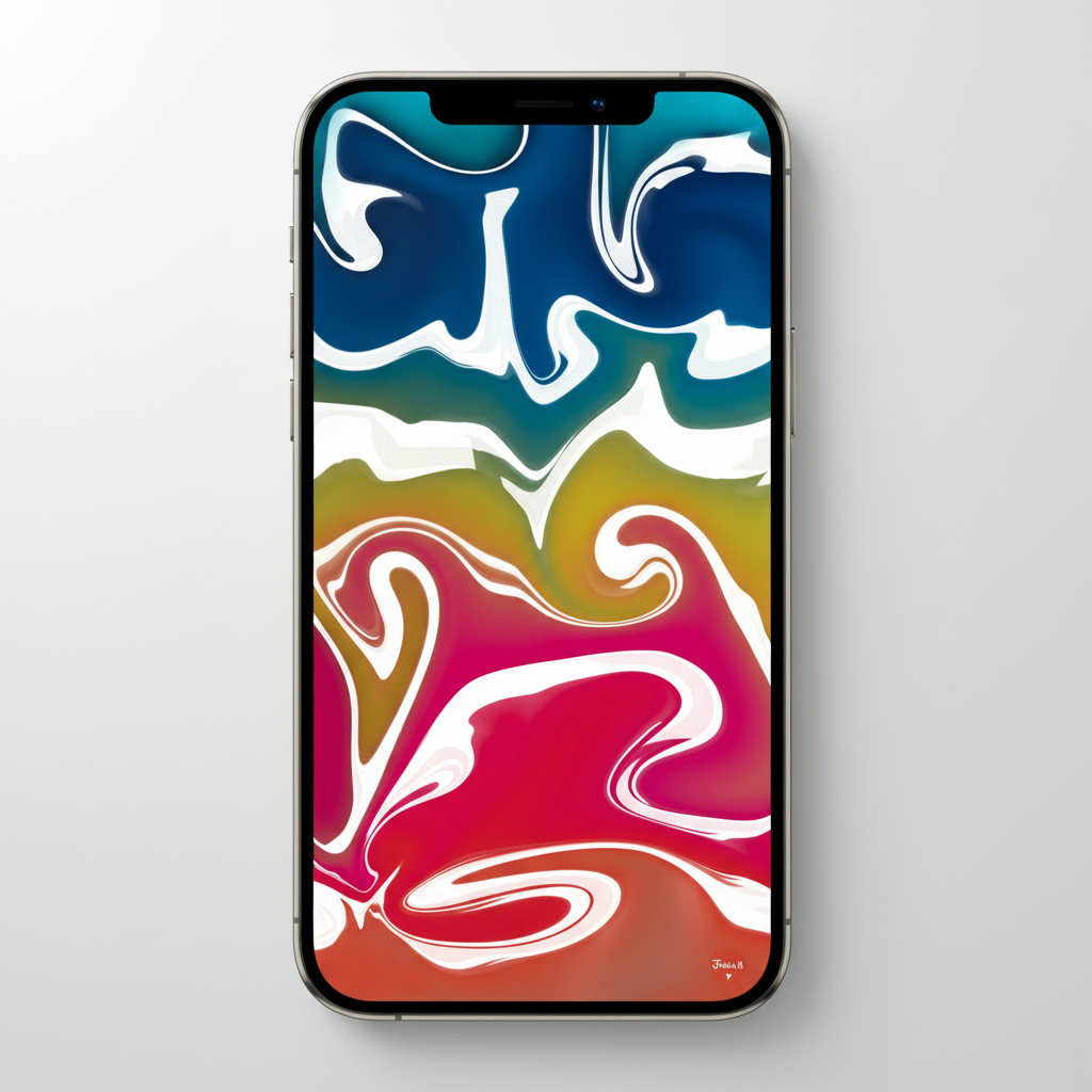 Fluid Abstract Wallpaper on iPhone 17 
