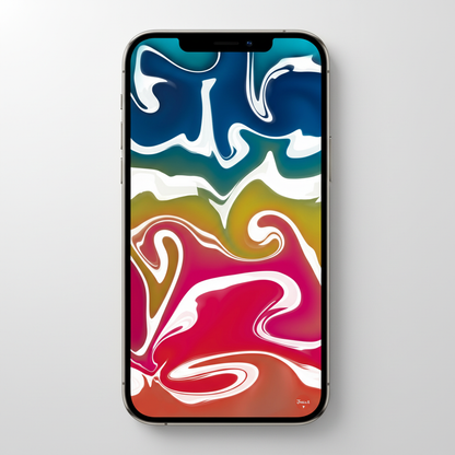 Fluid Abstract Wallpaper on iPhone 17 