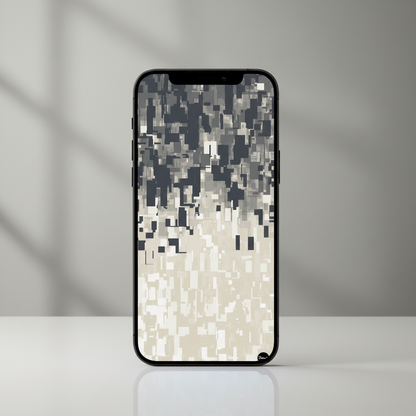 Fragmented Abstract Wallpaper on iPhone 17