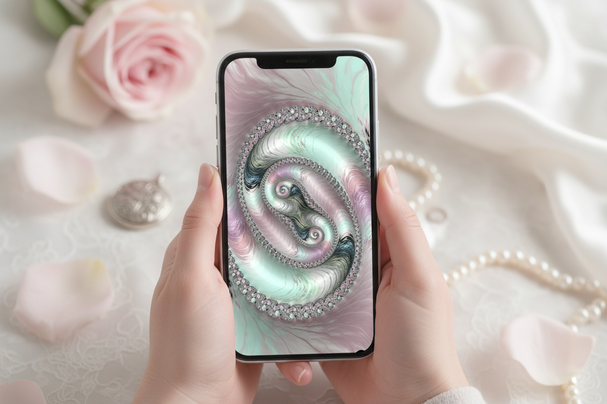 The Romantic - Pastel Abstract Spiral Wallpaper