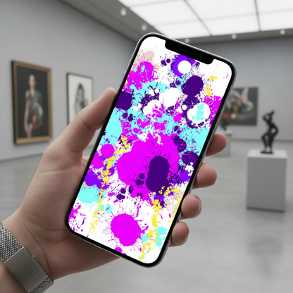 Vibrant Abstract Wallpaper on iPhone 17