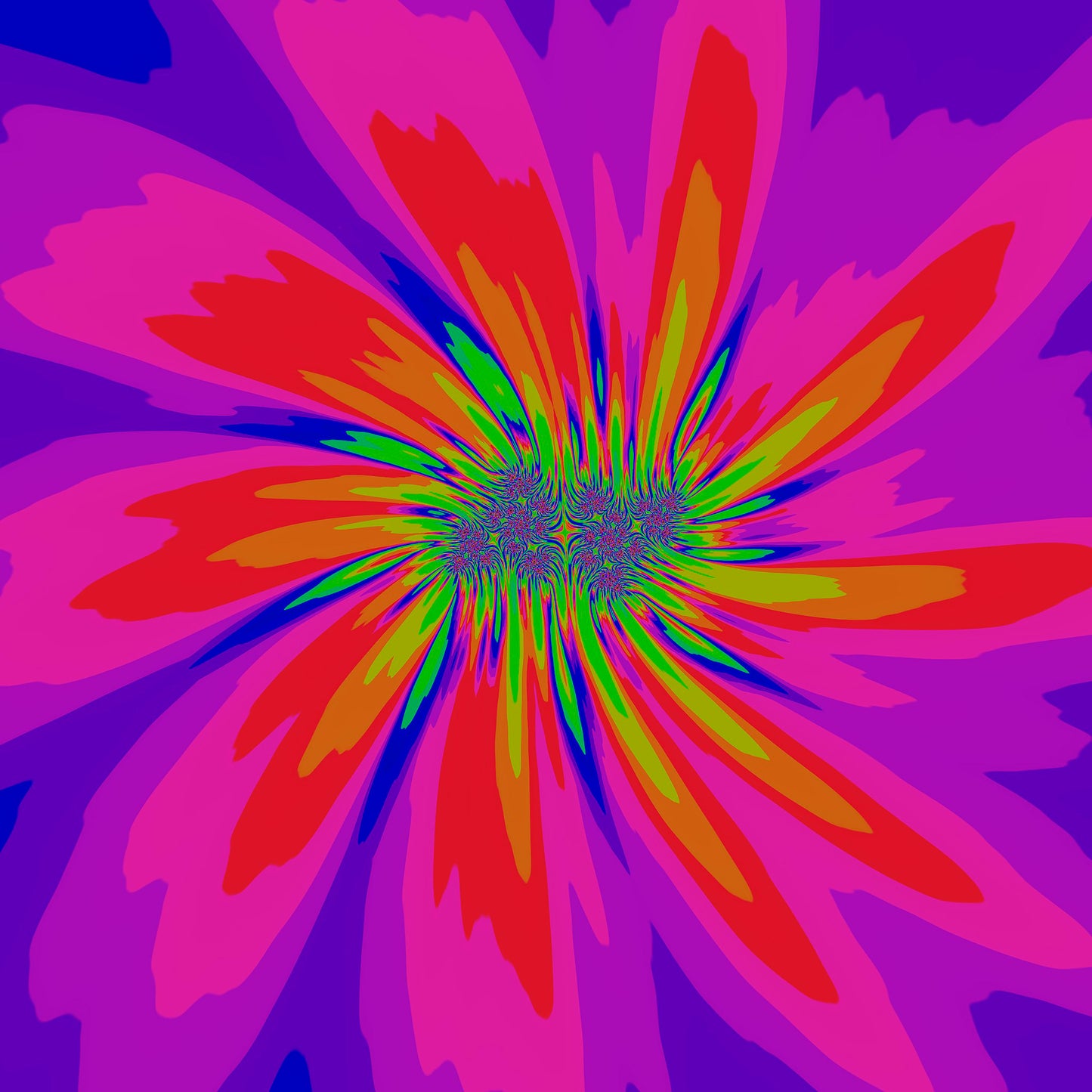 Bold abstract fractal flower image.