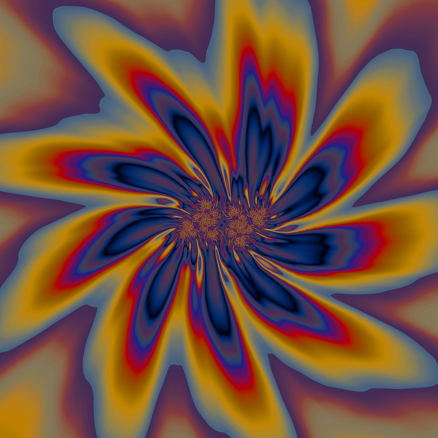 Fractal flower picture by artist Julia Hargreaves